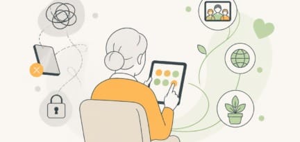 Illustration zum Beitrag: Neue Medien für Senioren – Fluch oder Segen?