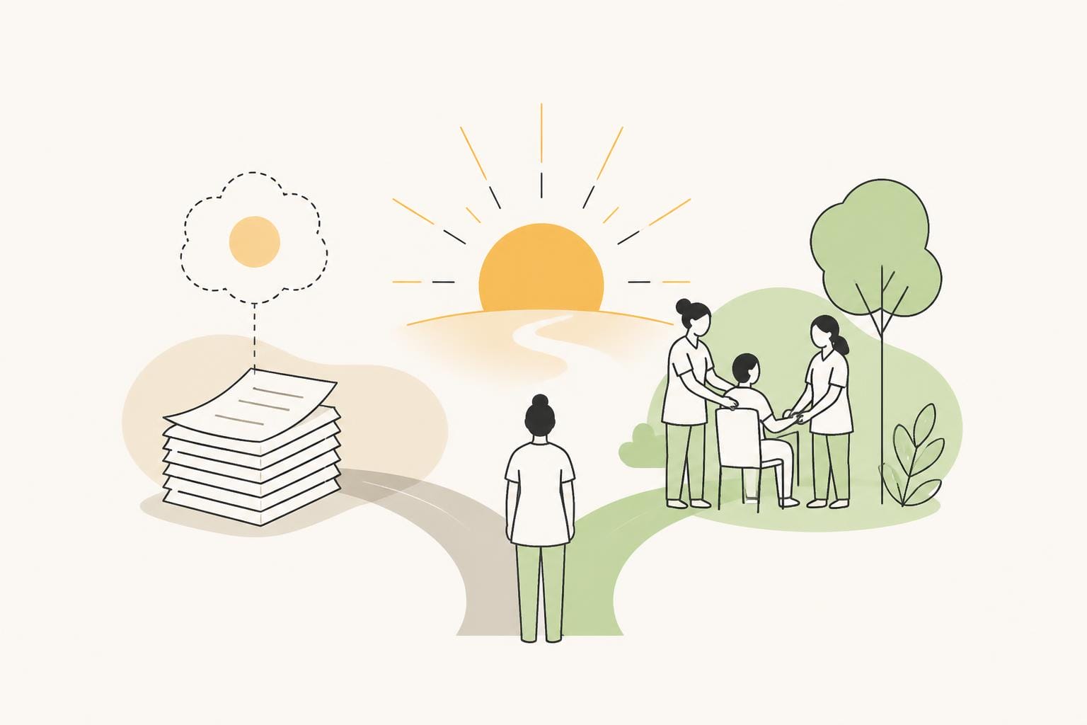 Illustration zum Beitrag: Vision im Unternehmen: Nur Worte auf Papier oder gelebte Grundlage?