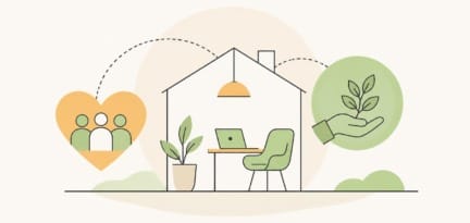 Illustration zum Beitrag: Mobiles Arbeiten und soziale Gesundheit – social health@work