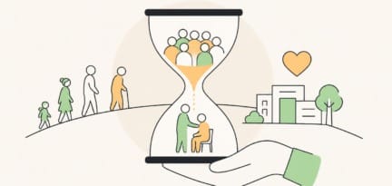 Illustration zum Beitrag: Der demografische Wandel und seine Auswirkungen auf die professionelle Pflege