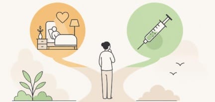 Illustration zum Beitrag: Palliativversorgung vs. Sterbehilfe: Herausforderungen in der End-of-Life-Care