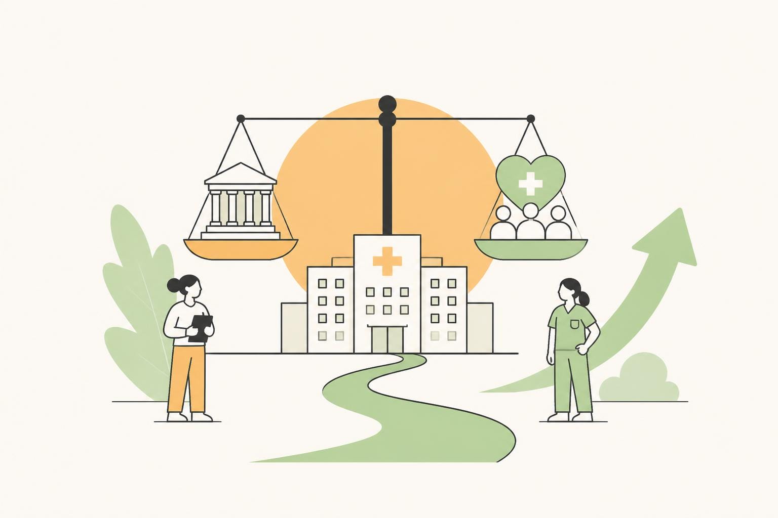 Illustration zum Beitrag: Die Krankenhausreform: Ein Wendepunkt für die Pflege